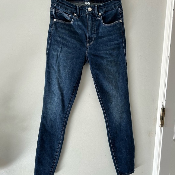 Good American Women’s Good Legs Skinny Jeans Dark Wash Size 27 - Picture 2 of 8
